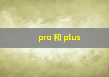 pro 和 plus